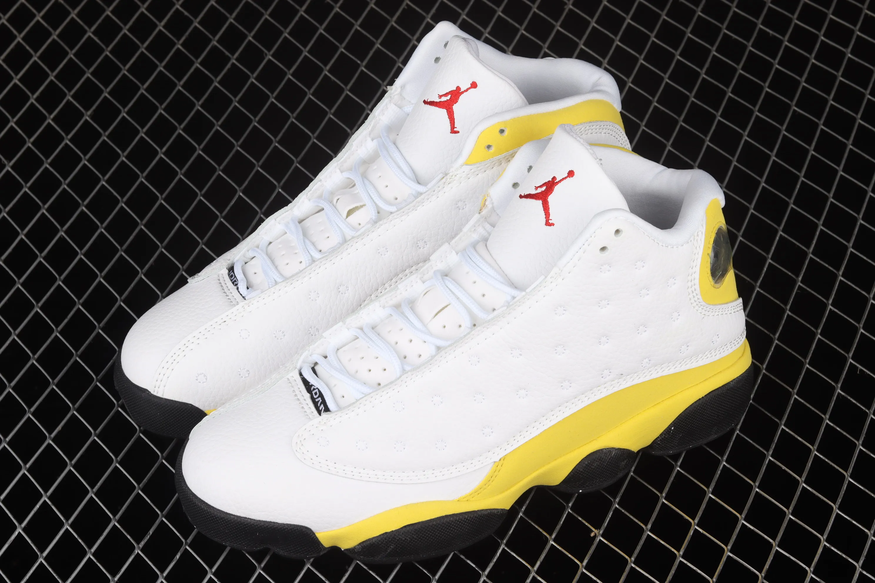 All categories Air Jordan Jordan series basketball shoes Air Jordan 13 G version Air Jordan AJ13 Retro AJ13 Joe 13 racing white and yellow 414571-167